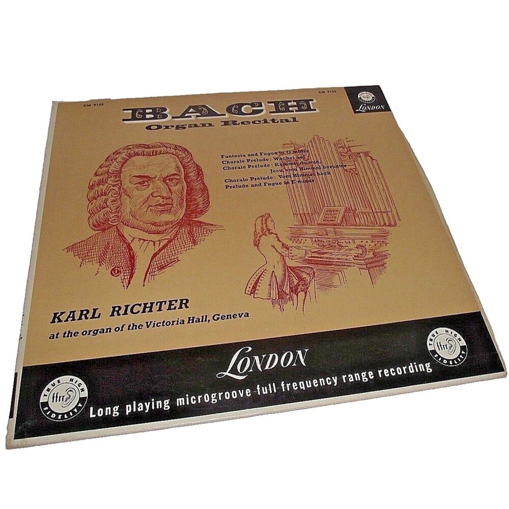 Bach Organ Rectal Karl Richter Victoria Hall Geneva London 33 LP Vinyl Record RP